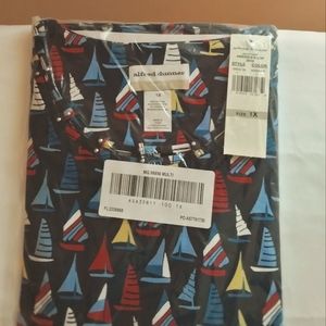 Ladies navy blue sailboat shirt